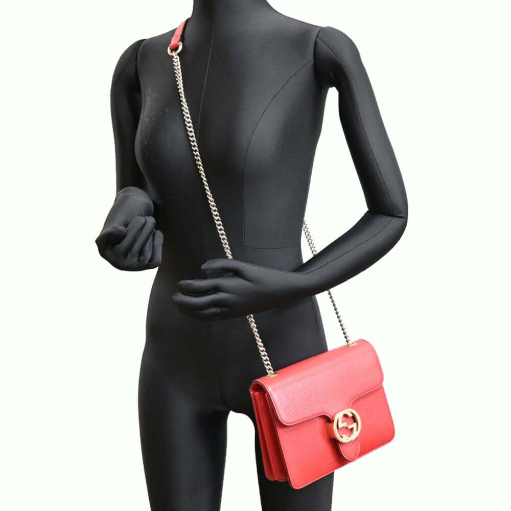 GUCCI Red Leather Shoulder Bag - Picture 9 of 9